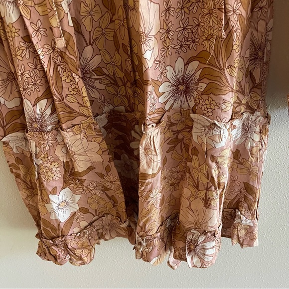 NWT Frille Rose Orange Floral Print Dress - Picture 5 of 7